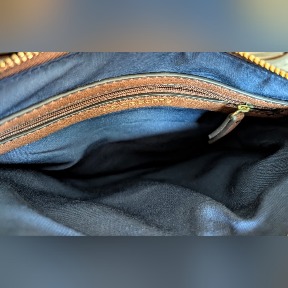 Liz Claiborne Denim And Leather Crossbody Bag - Picture 7 of 16